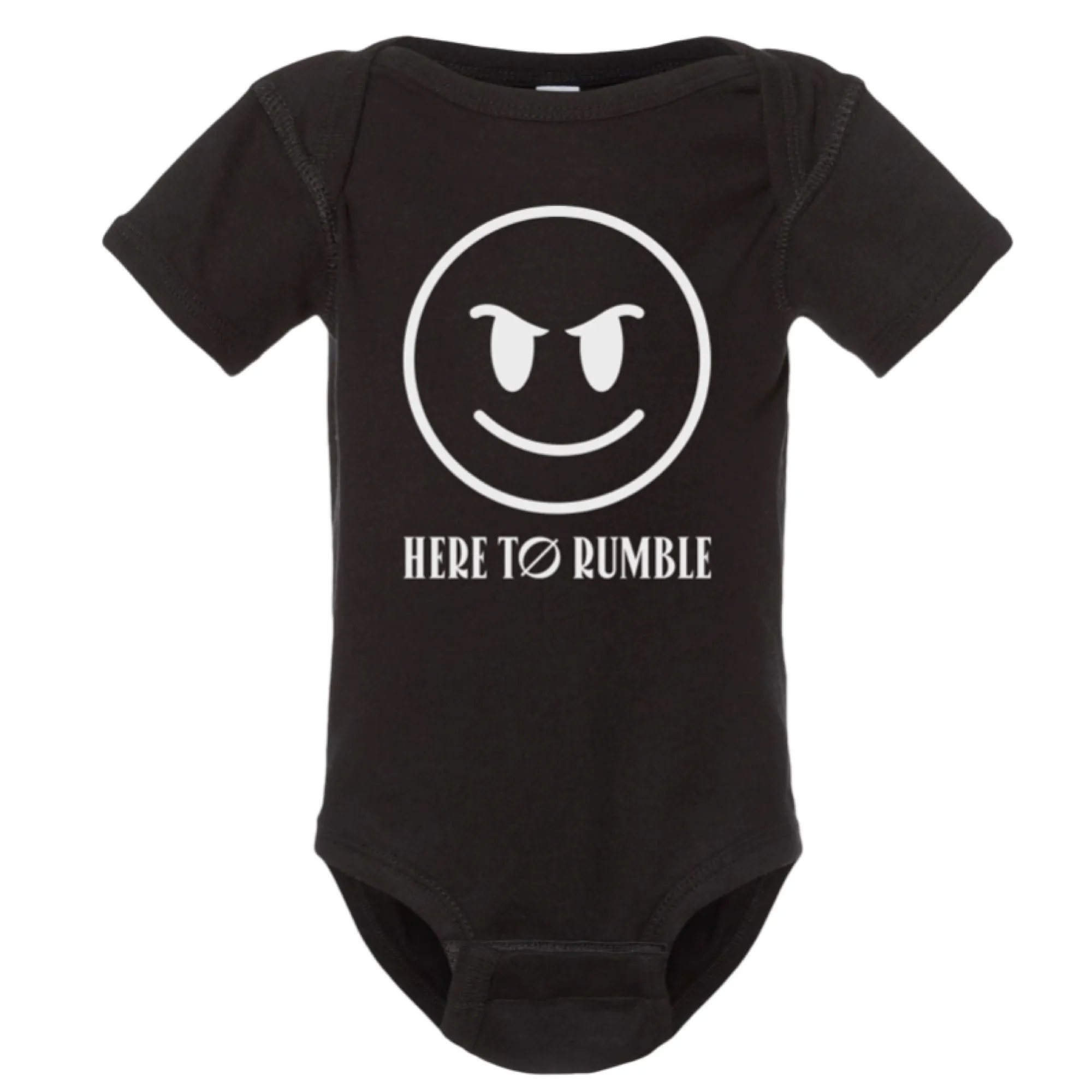 Rumble Smiley Face Baby Onesie