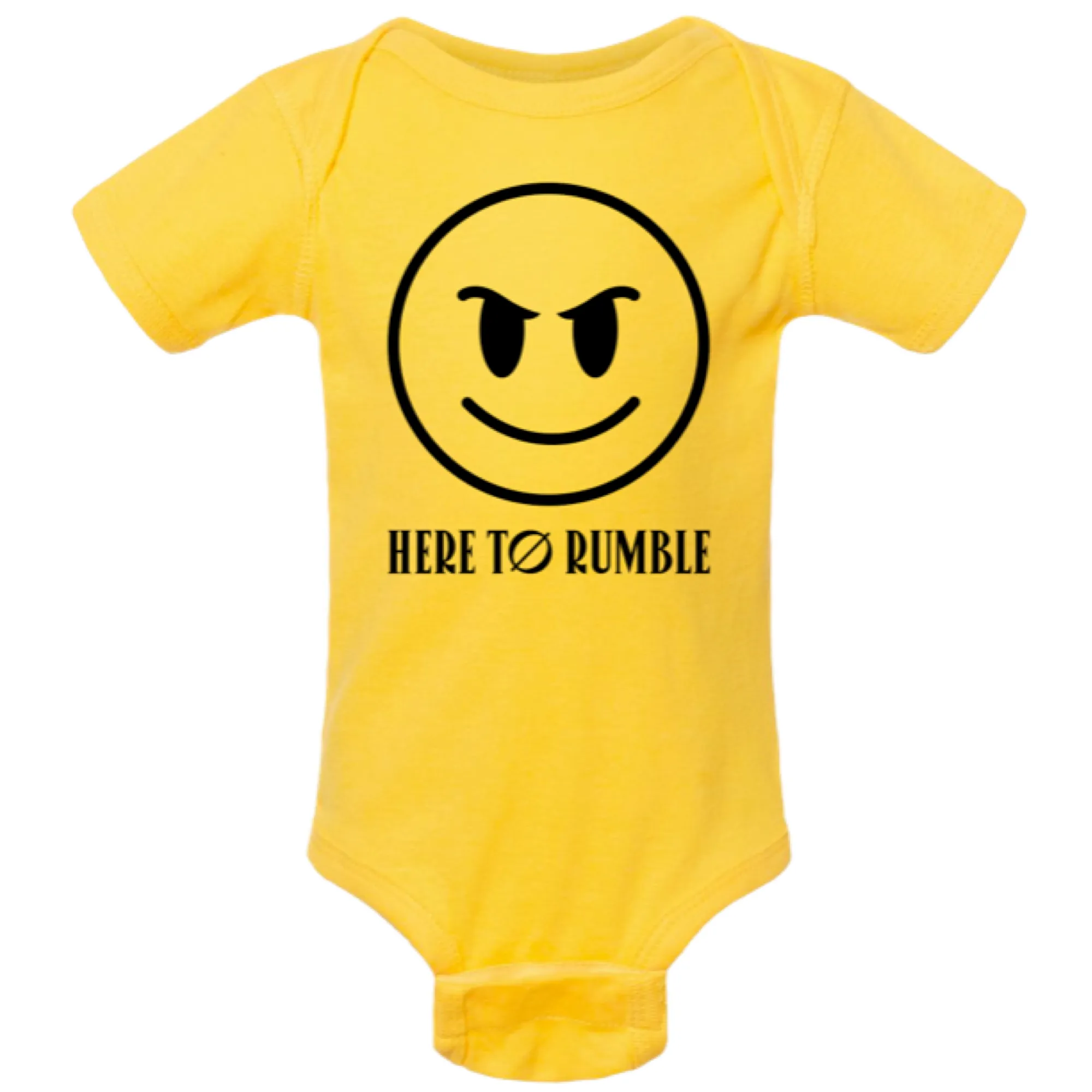 Rumble Smiley Face Baby Onesie
