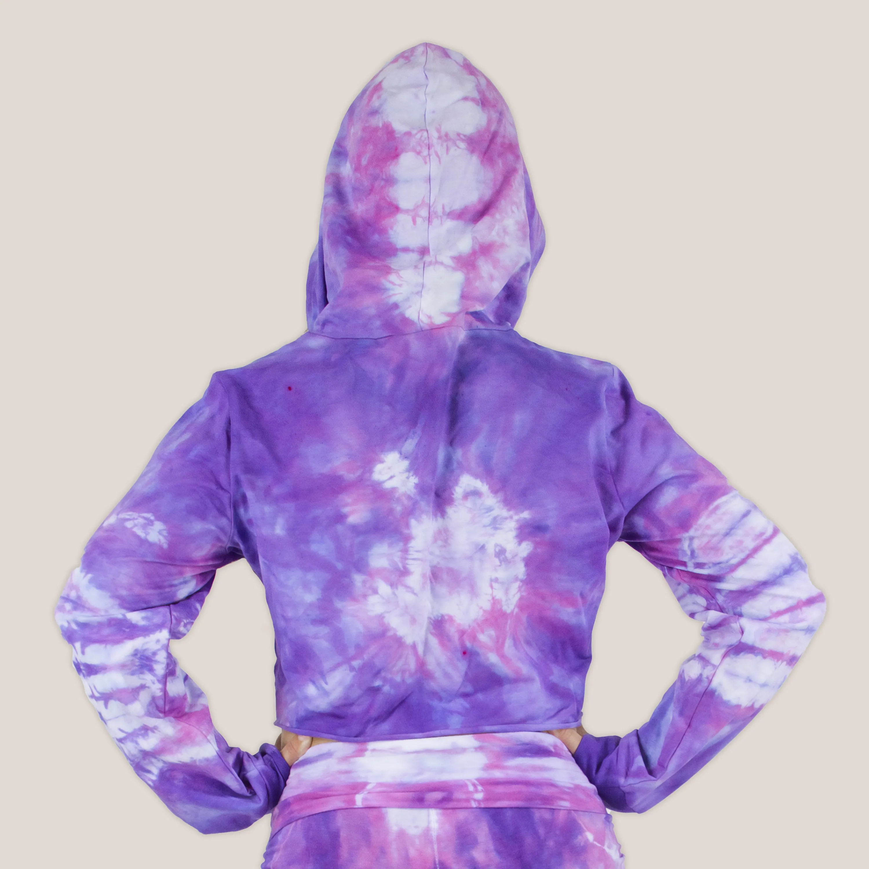 Saint-Tropez Tie Dye Hoodie Crop Top