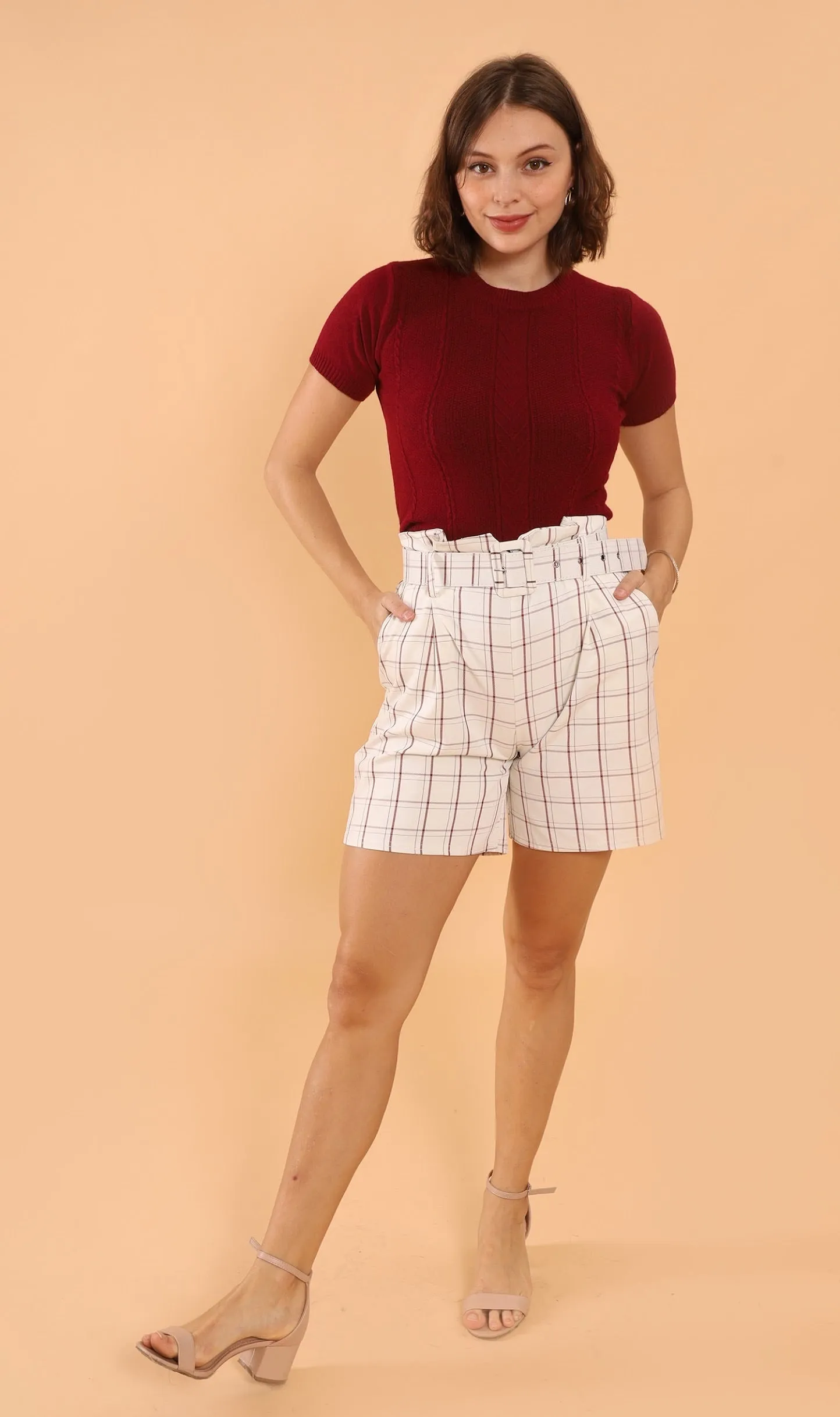 SAM Crew-Neck Knit Top (Ox blood)