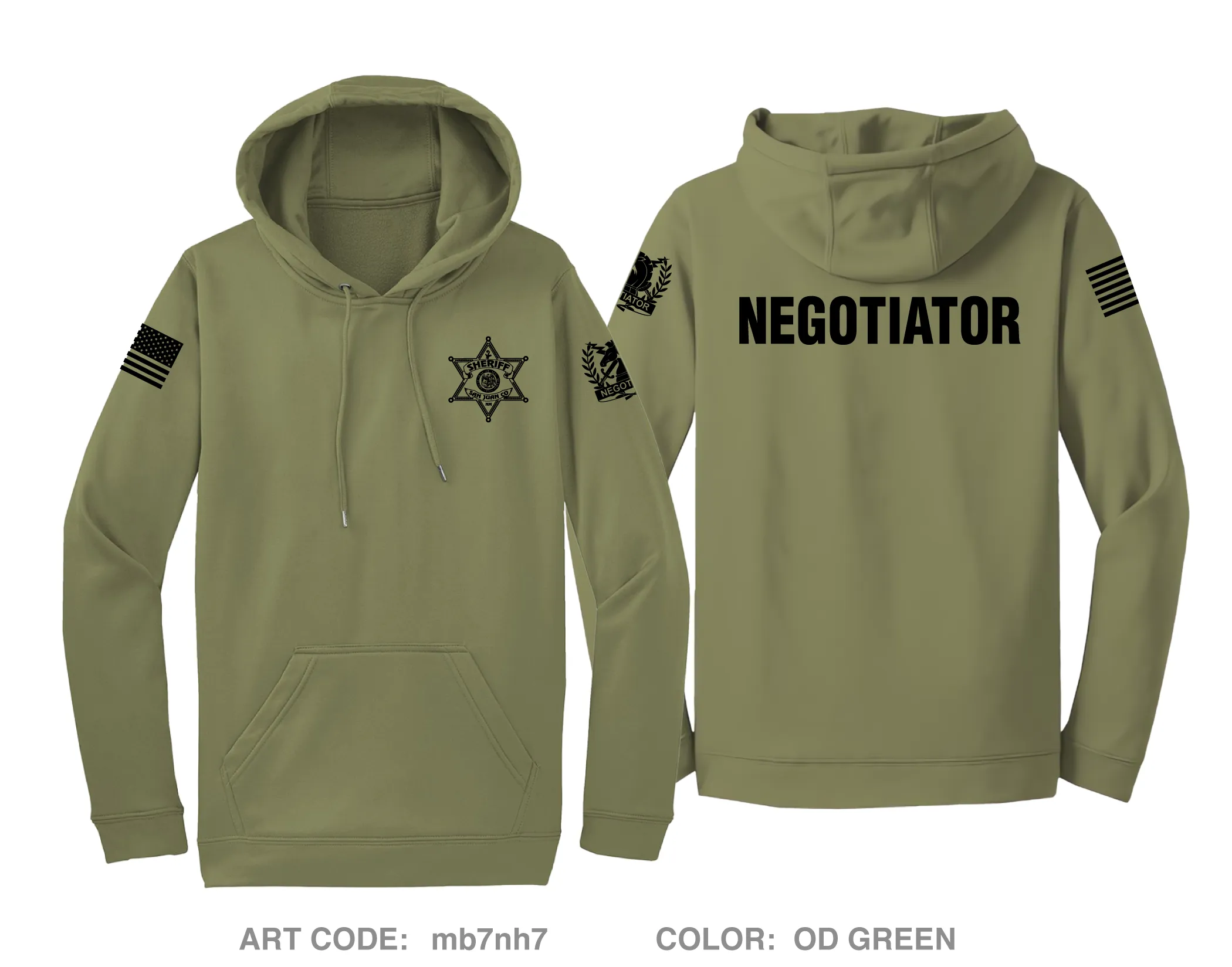 San Juan County Crisis Negotiations Team Hi-Tech Performance Hoodie - mb7nh7