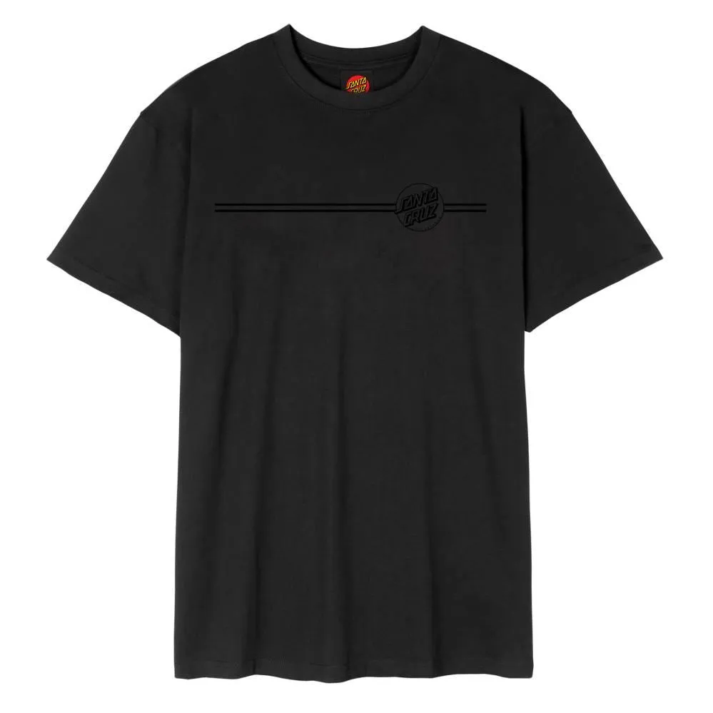 Santa Cruz T-Shirt Tonal Opus Dot Stripe T-Shirt - Black