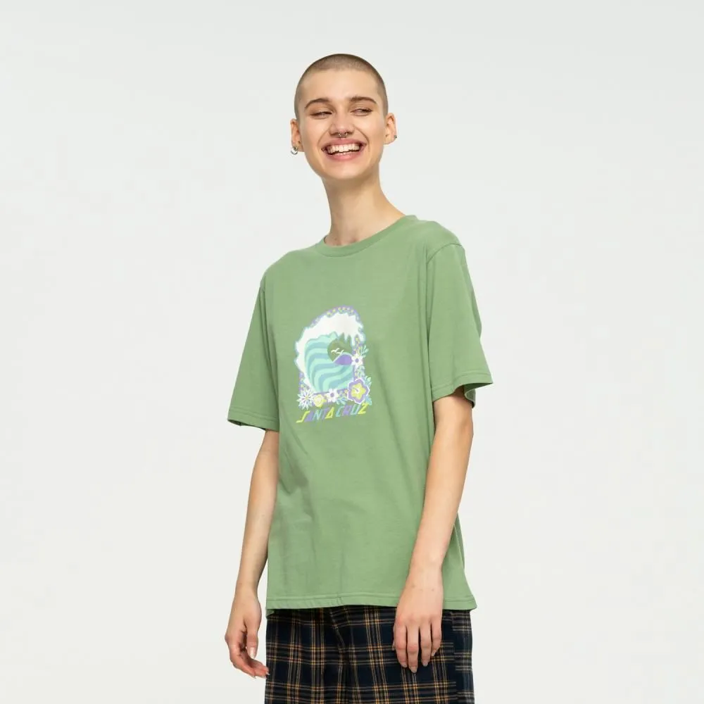 Santa Cruz Womens T-Shirt Free Spirit Wave T-Shirt - Jade