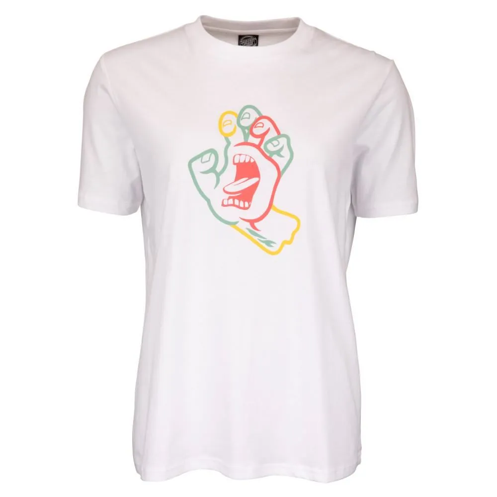 Santa Cruz Womens T-Shirt Hand In Colour T-Shirt - White