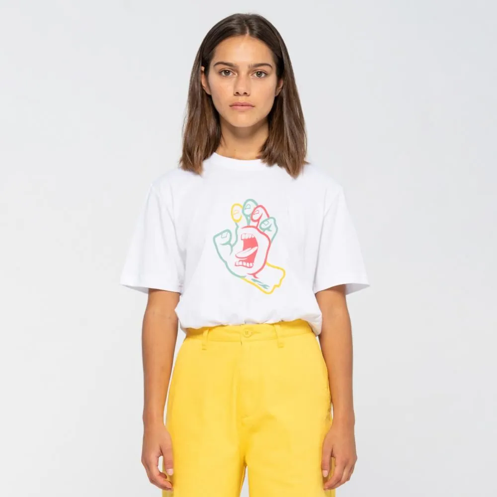 Santa Cruz Womens T-Shirt Hand In Colour T-Shirt - White