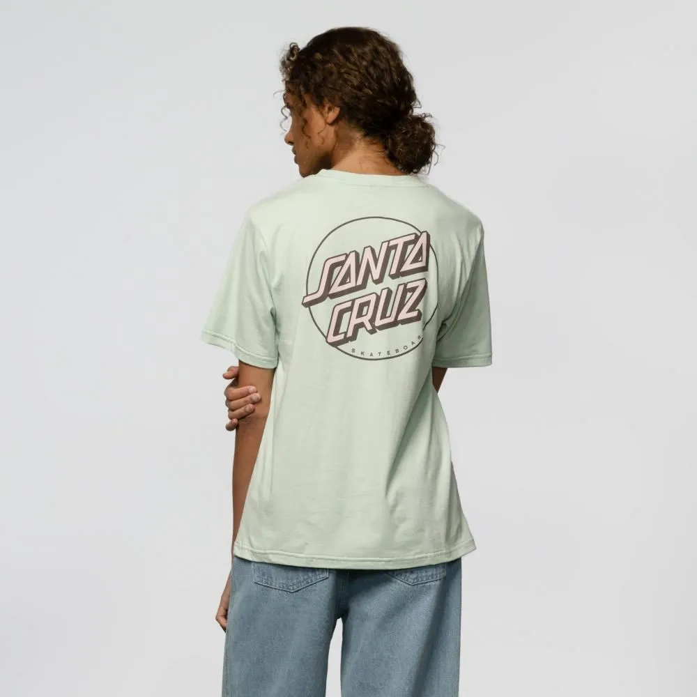 Santa Cruz Womens T-Shirt Partial Dot - Fresh Mint