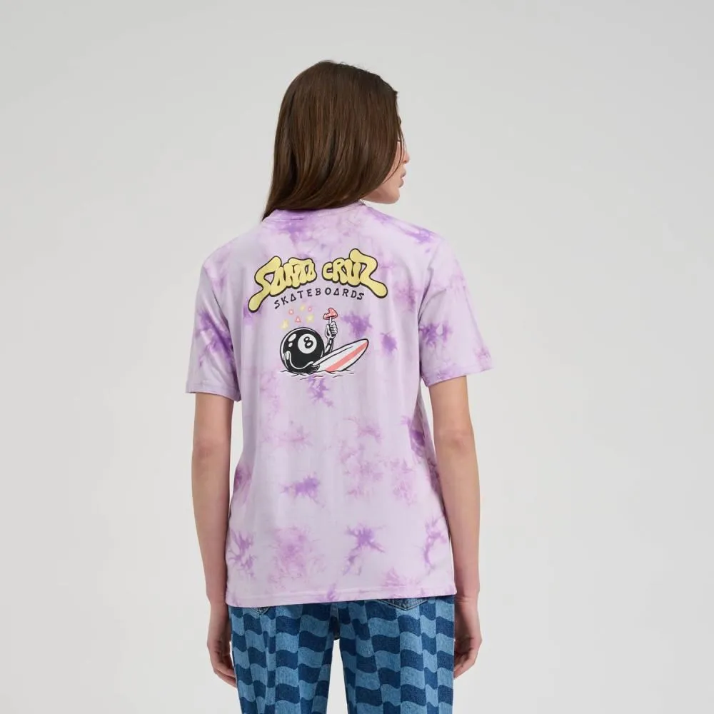 Santa Cruz Womens T-Shirt Winkowski 8Baller Surf T-Shirt - Lavender Tie Dye