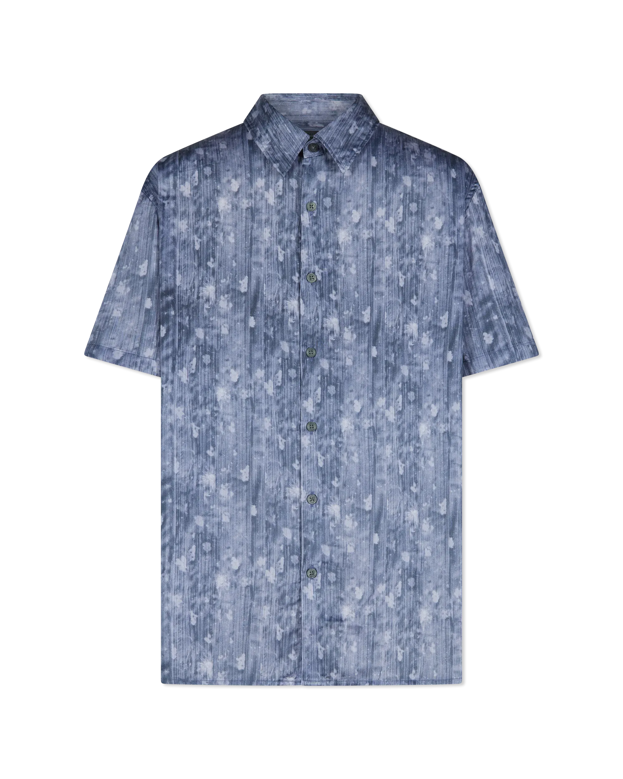 Sean Short Sleeve Linen Printed Shirt