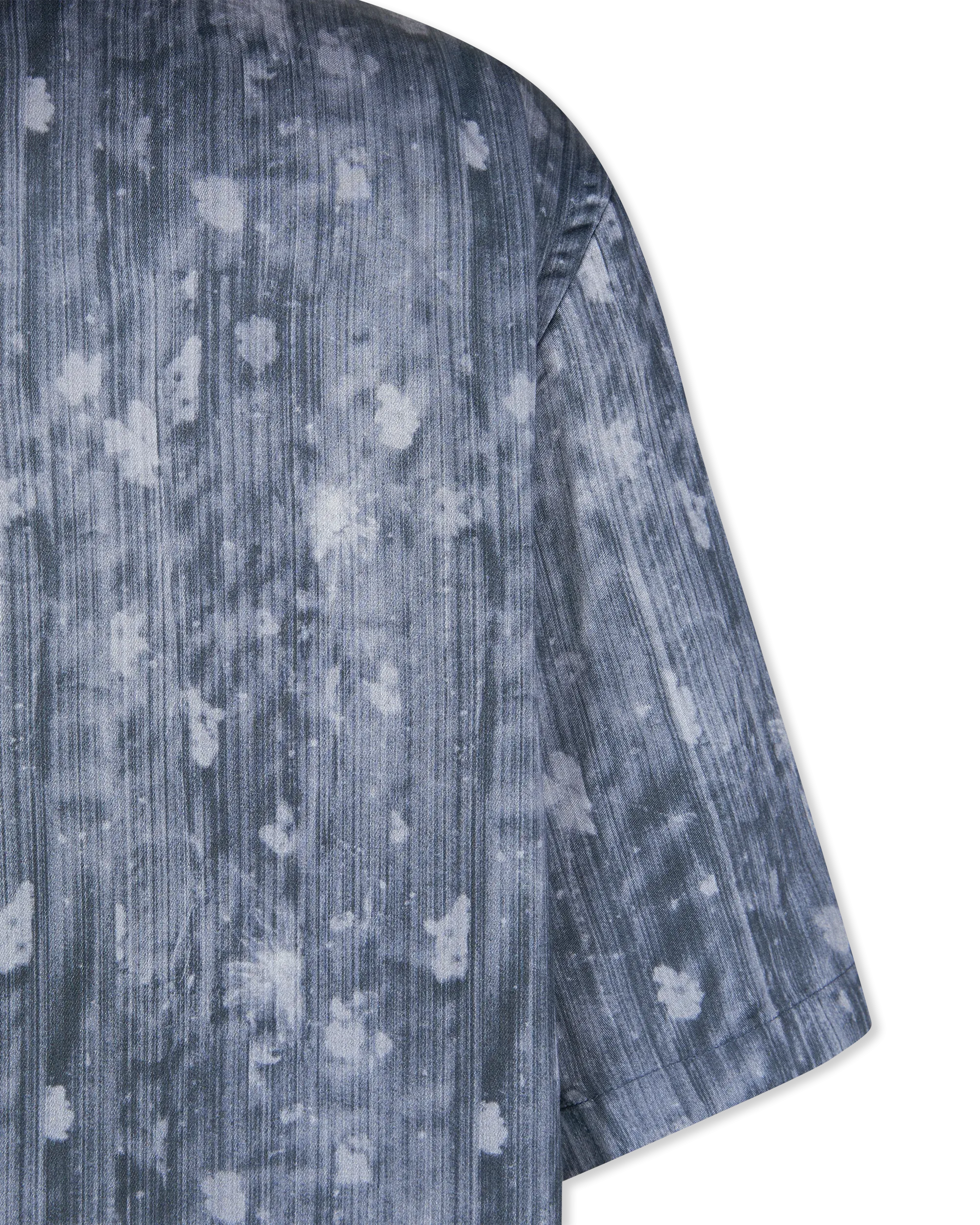 Sean Short Sleeve Linen Printed Shirt