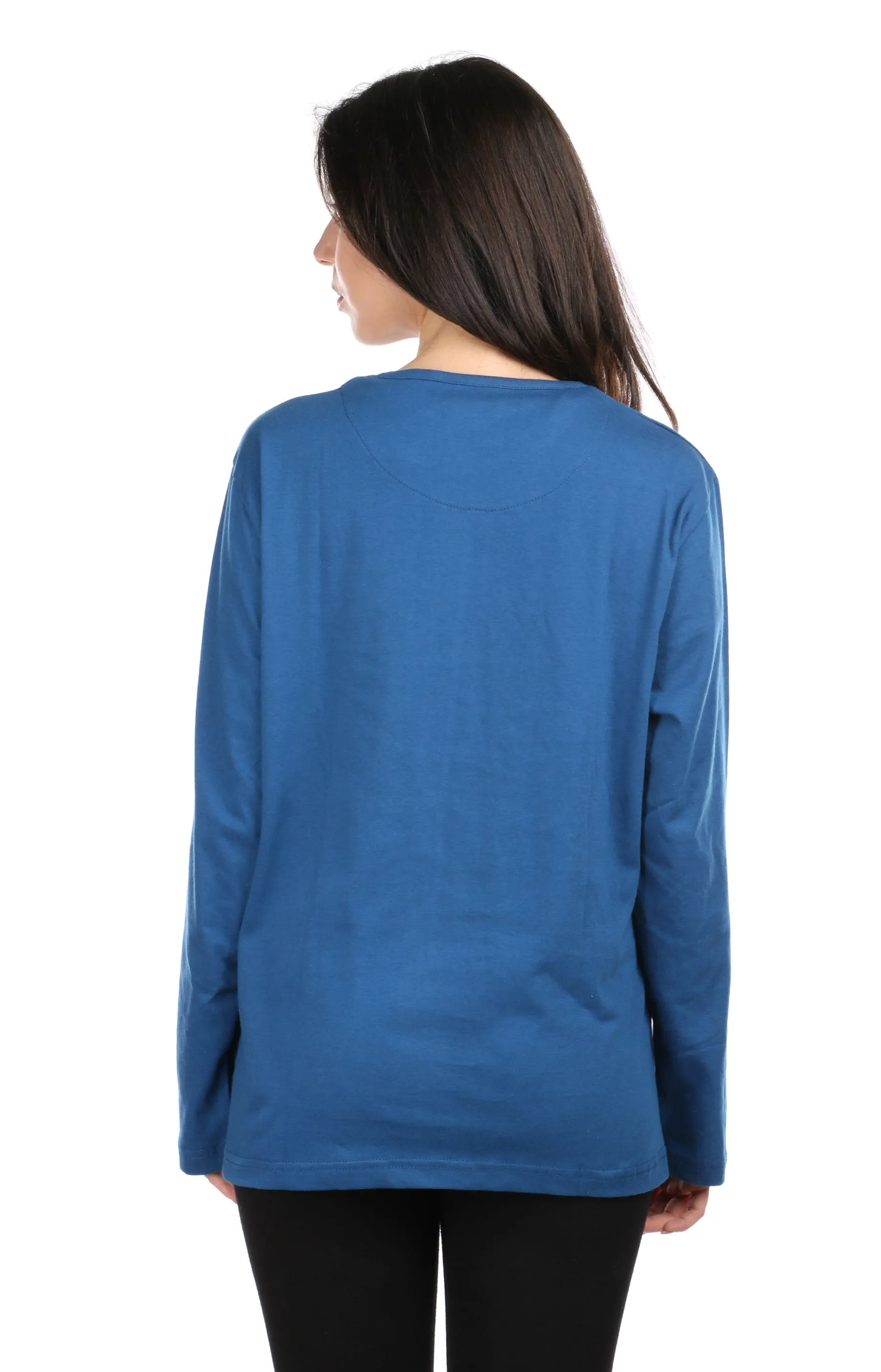 Semantic Women's Cotton T-Shirt - Butterfly Printed (Loose Fit)