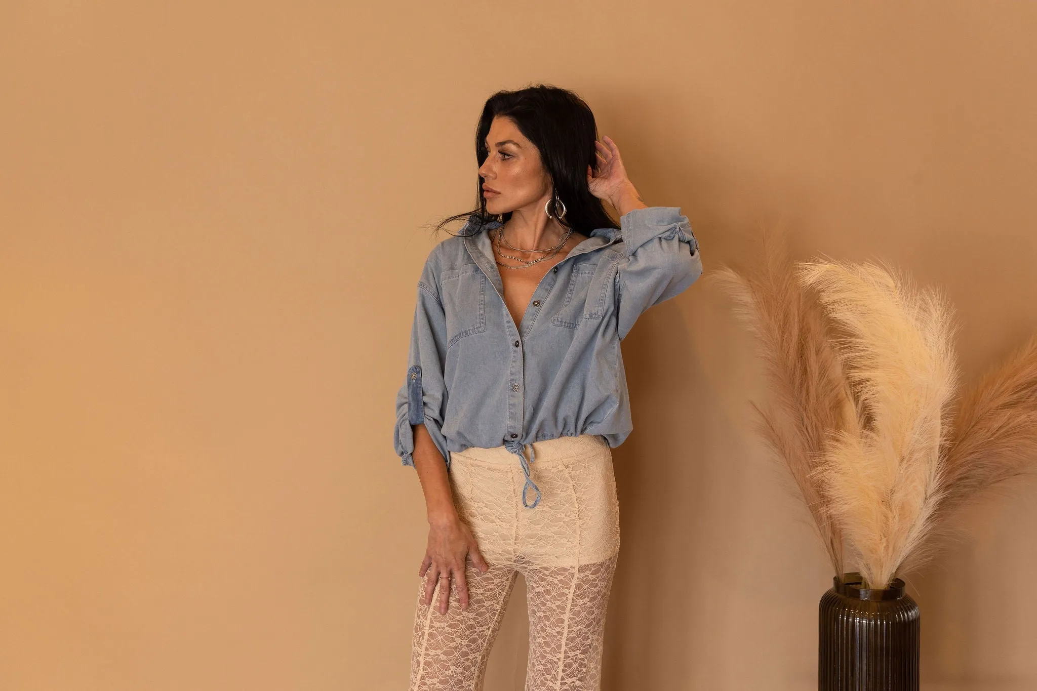 Serendipity Denim Crop Top