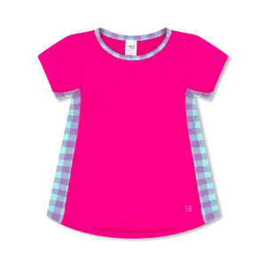 Set Athletics: Bridget Basic T - Power Pink, Totally Precious Check