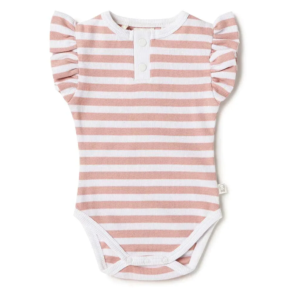 SHK SS Bodysuit - Rose Stripe