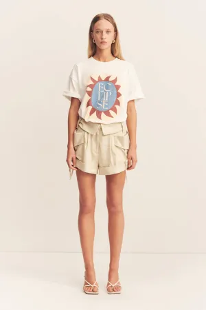 SHONA JOY Eclipse Boyfriend Oversized T-Shirt - Ivory