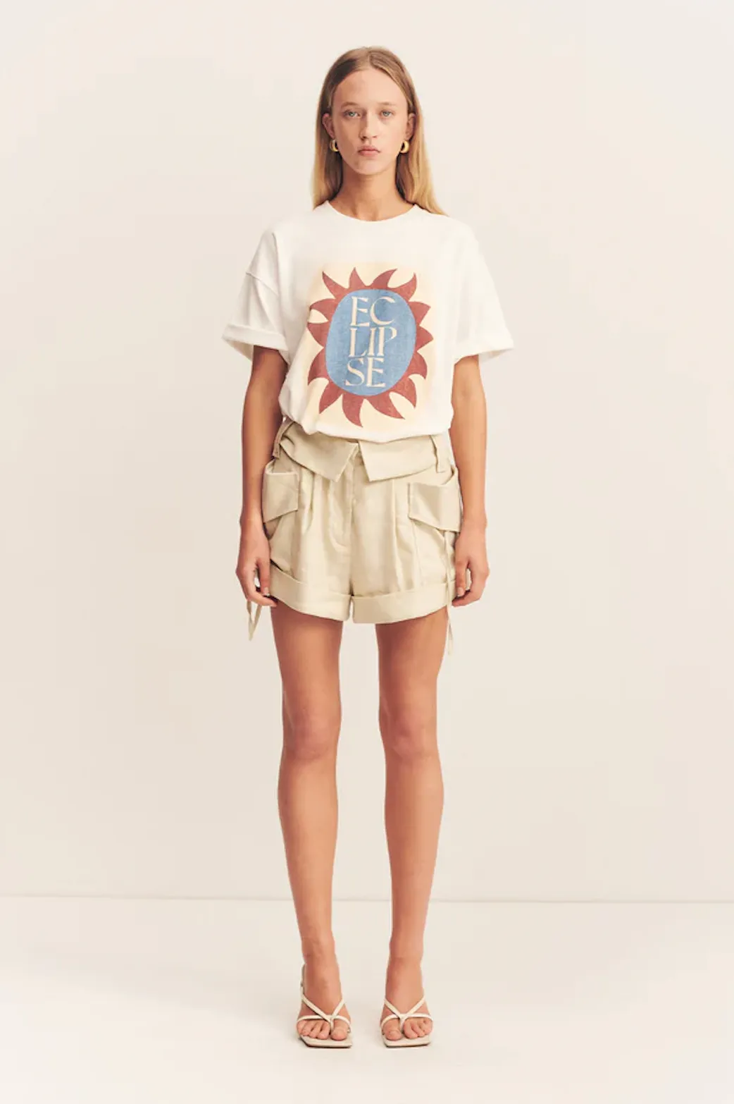 SHONA JOY Eclipse Boyfriend Oversized T-Shirt - Ivory