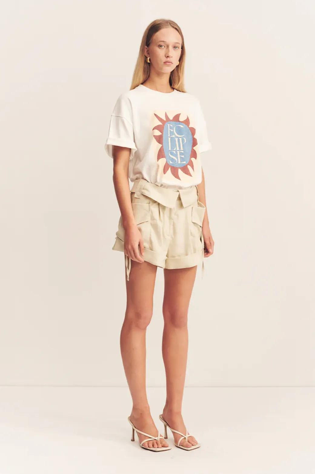 SHONA JOY Eclipse Boyfriend Oversized T-Shirt - Ivory