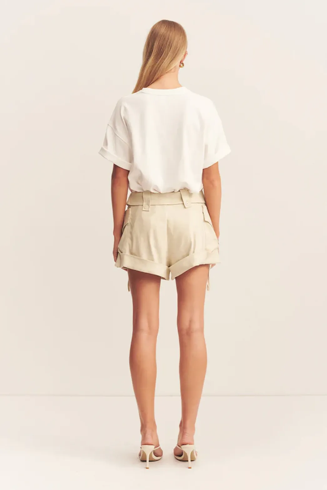 SHONA JOY Eclipse Boyfriend Oversized T-Shirt - Ivory