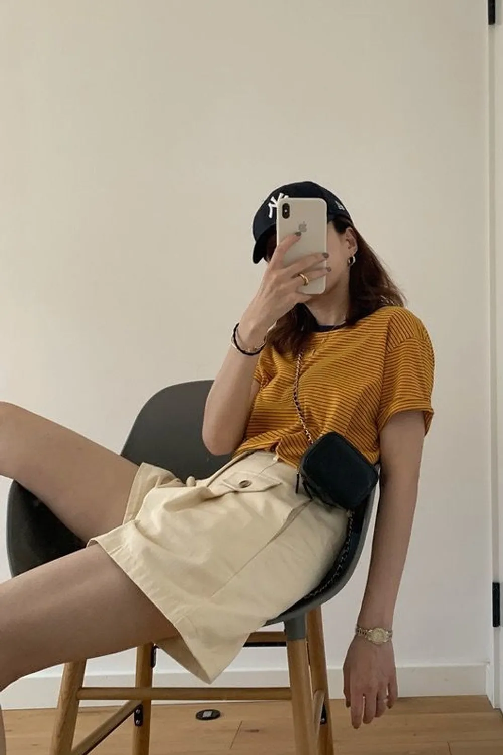 Short Sleeve O-Neck Striped Shirts