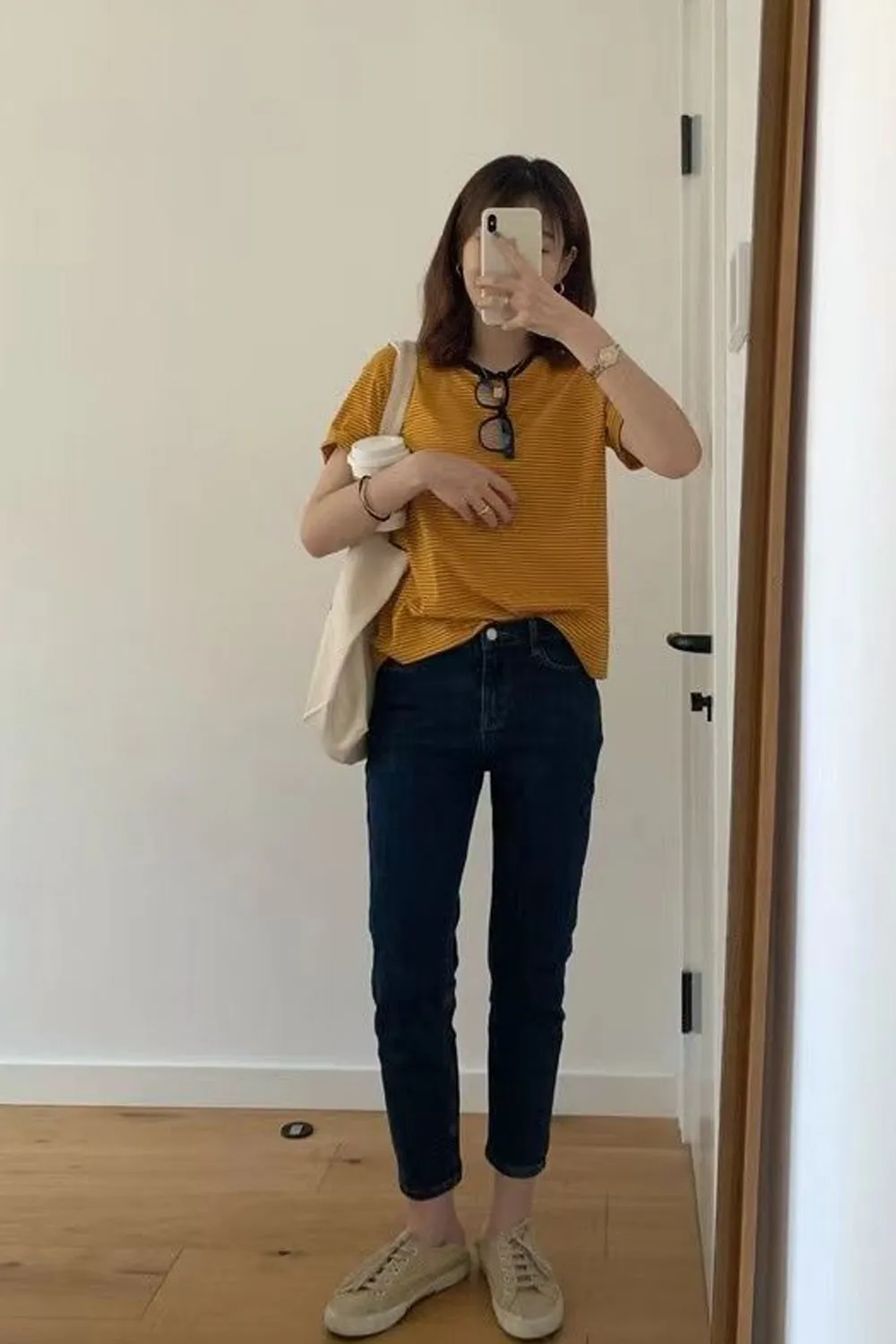 Short Sleeve O-Neck Striped Shirts