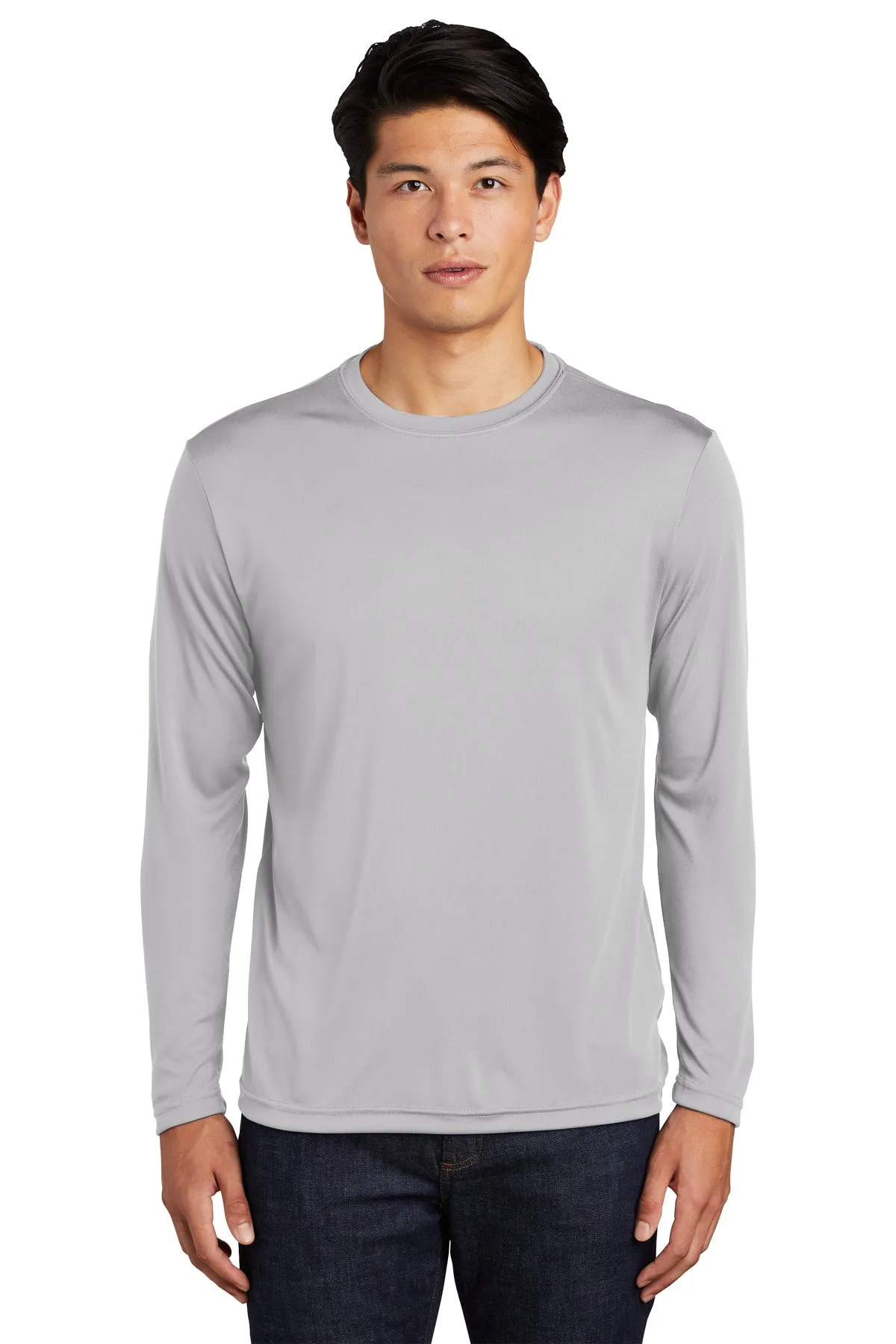 Sport-Tek Long Sleeve PosiCharge Competitor Tee. ST350LS Silver