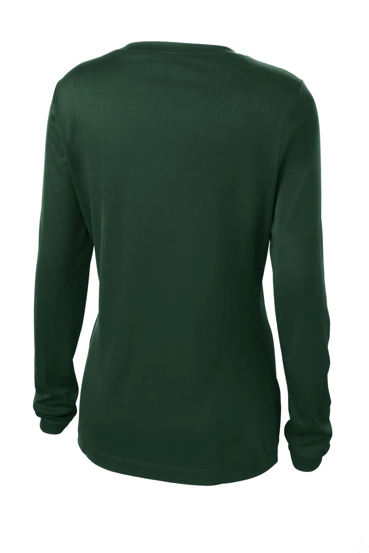 Sport-Tek Women's Long Sleeve PosiCharge Competitor V-Neck Tee. LST353LS Forest Green