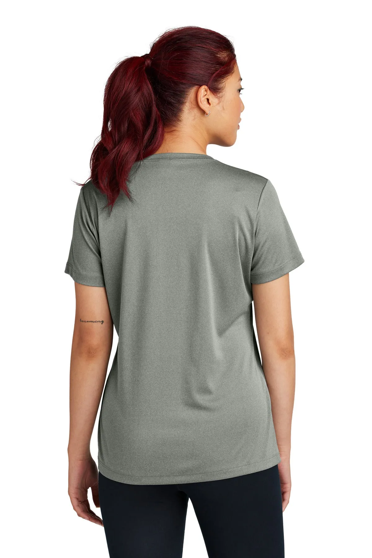 Sport-Tek Women's PosiCharge Competitor Tee. LST350 Grey Concrete Heather