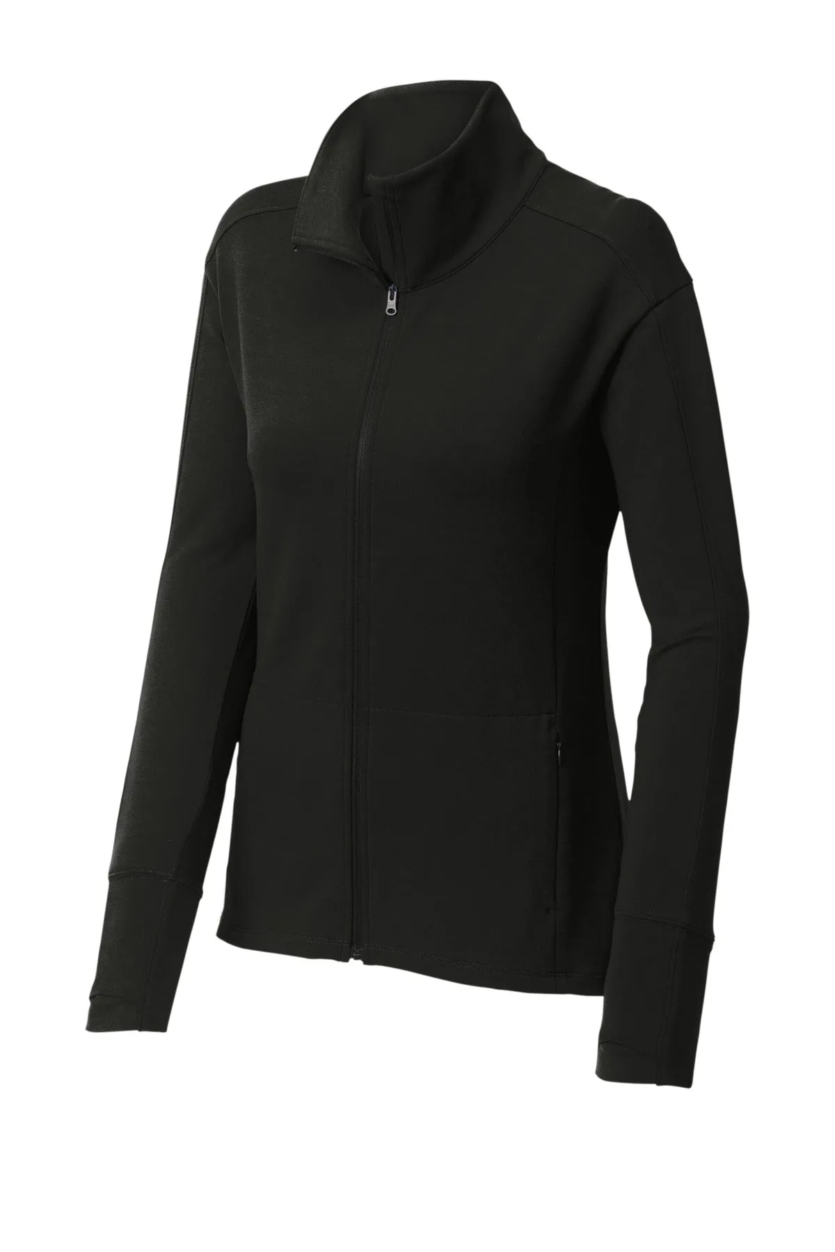 Sport-Tek Women's Sport-Wick Flex Fleece Full-Zip. LST560 Black