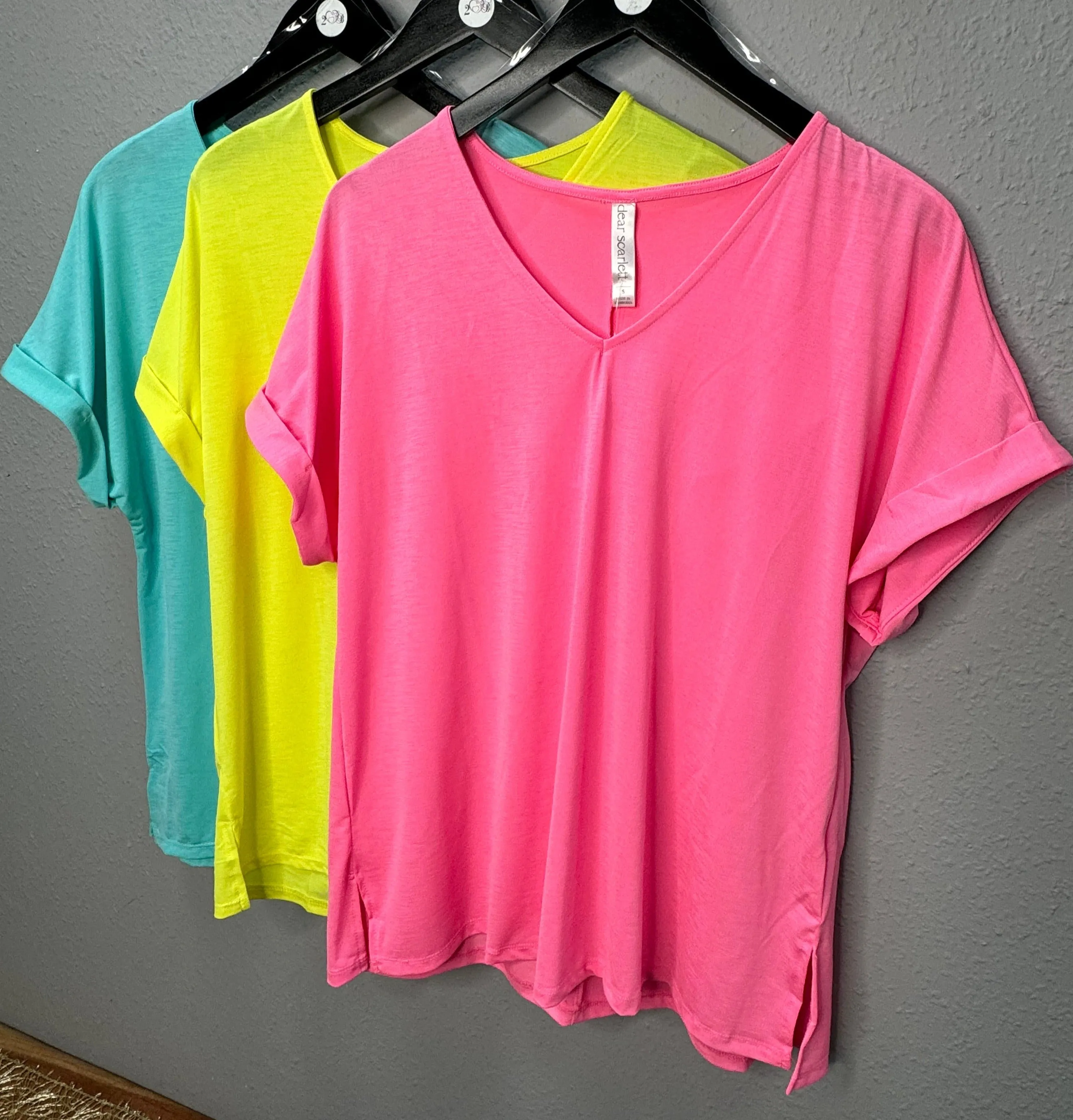 Spring Tops-Neon Pink