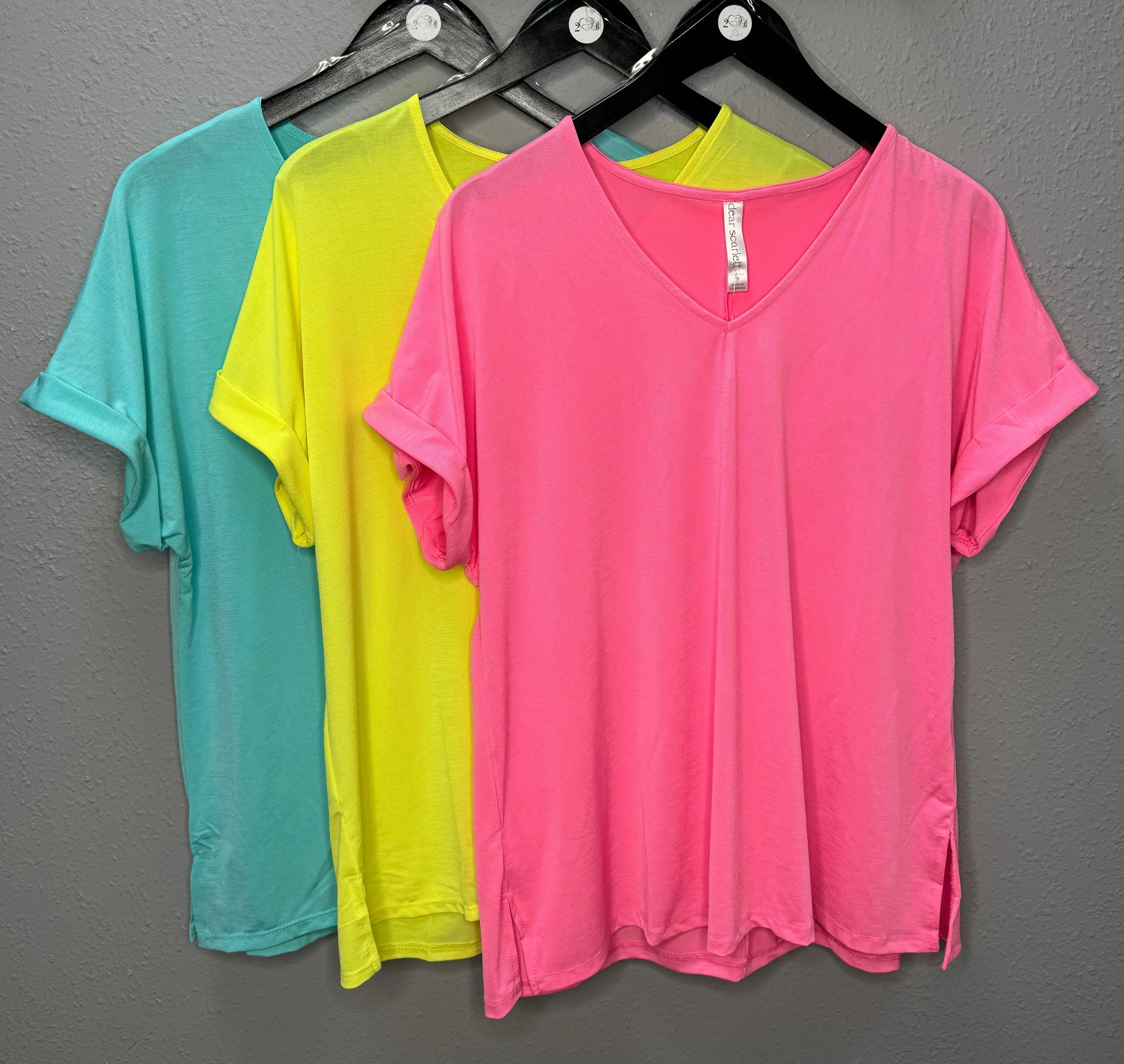 Spring Tops-Neon Pink