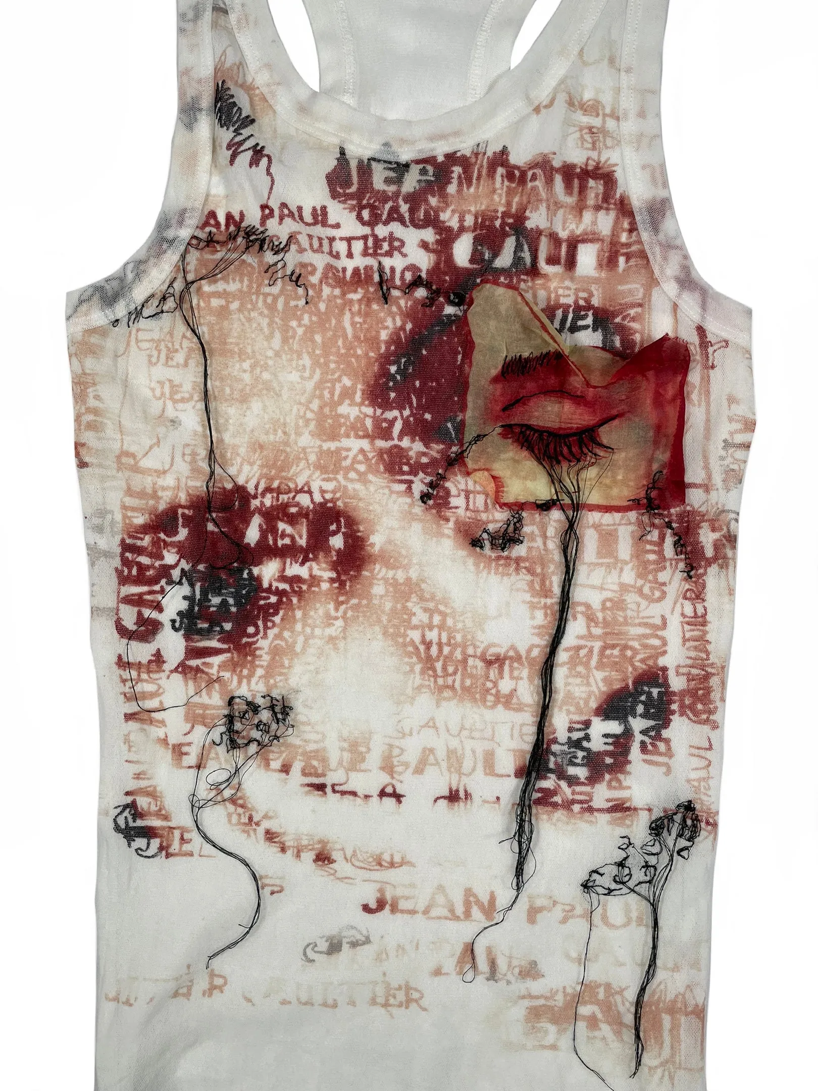 SS2002 Jean Paul Gaultier eye patchwork top