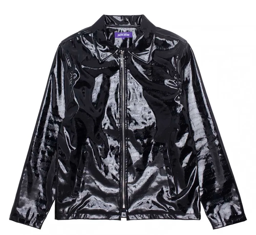 STAMP EMBOSSED VINYL WORK JACKET