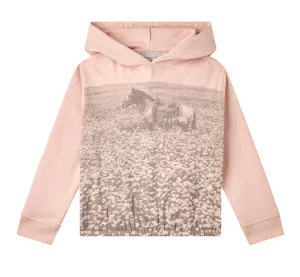 Stella McCartney Kids Pink Hoodie With Horse Print