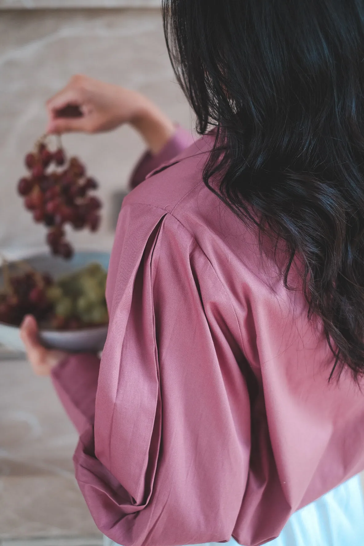 STELLAR PUFF SHIRT IN LAVENDER PLUM