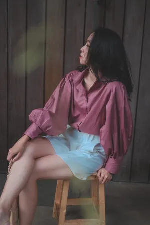 STELLAR PUFF SHIRT IN LAVENDER PLUM