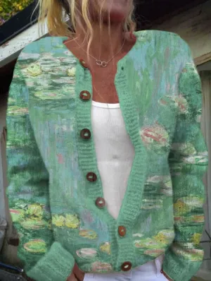 Stephen - Casual Winter Printed Cardigan