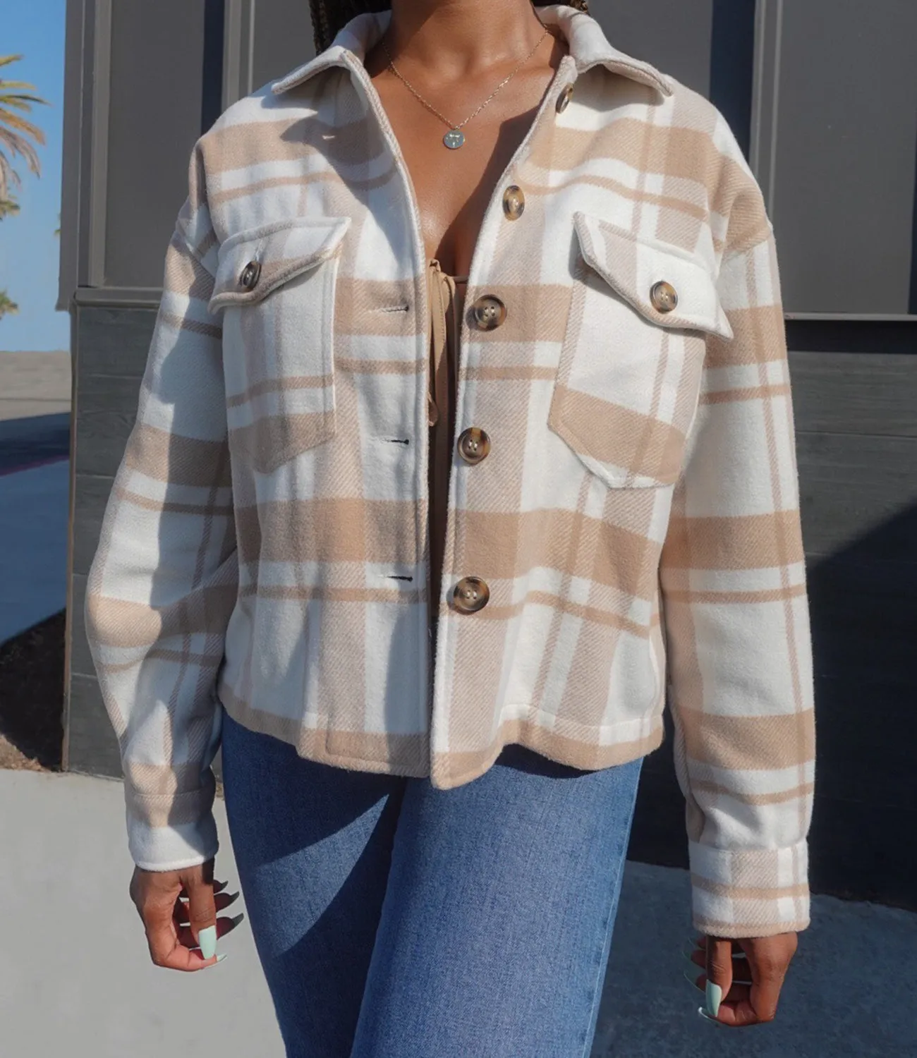 Stormy Weather Flannel Jacket(Khaki)