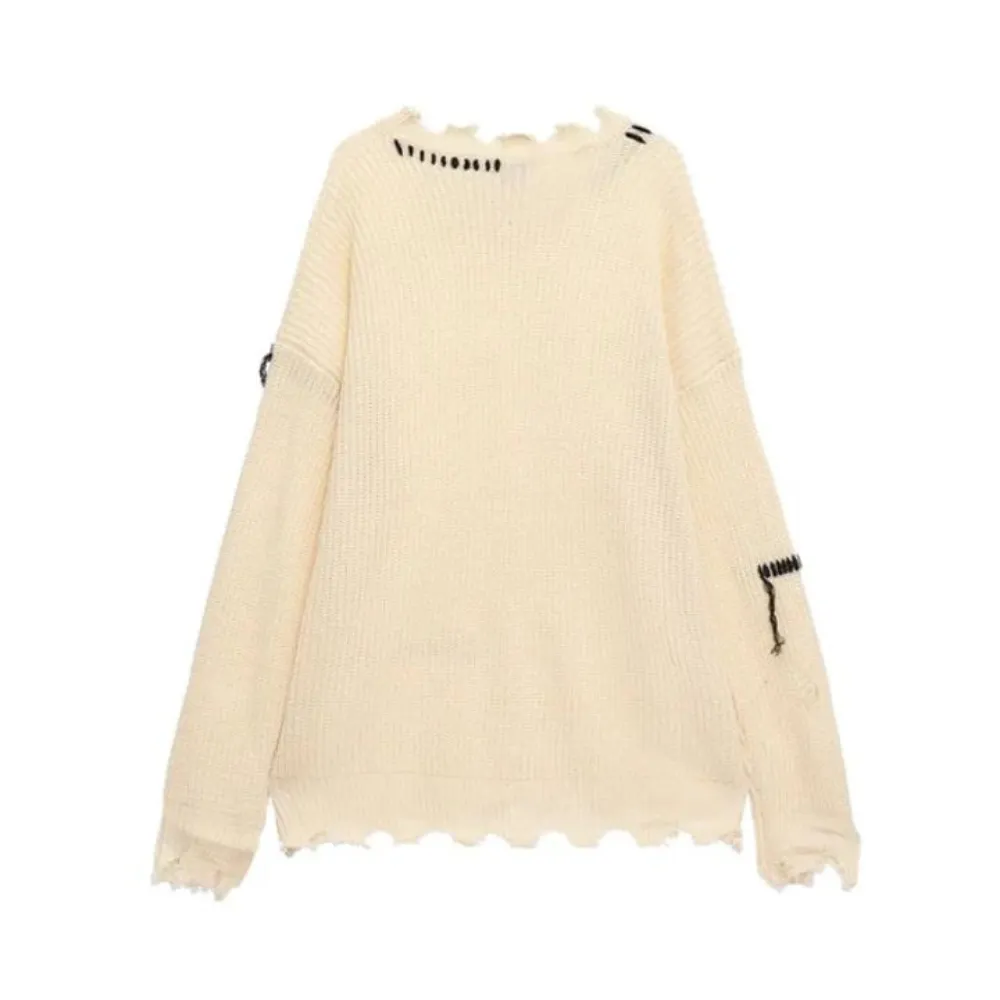 Street Ripped Knit Sweater