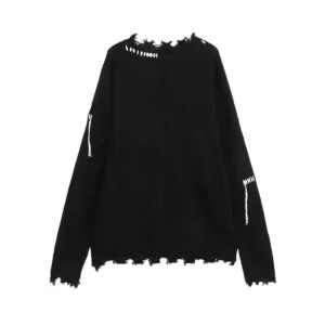 Street Ripped Knit Sweater