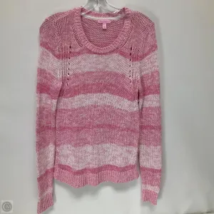 Sweater Cardigan Designer By Lilly Pulitzer In Pink, Size: L