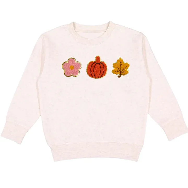 Sweet Wink Pumpkin Fun Patch Sweatshirt - Natural