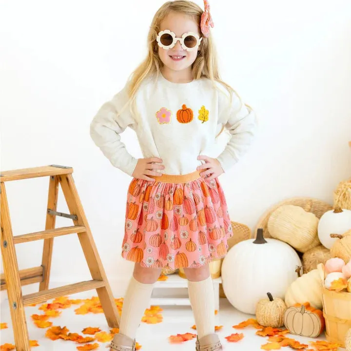 Sweet Wink Pumpkin Fun Patch Sweatshirt - Natural