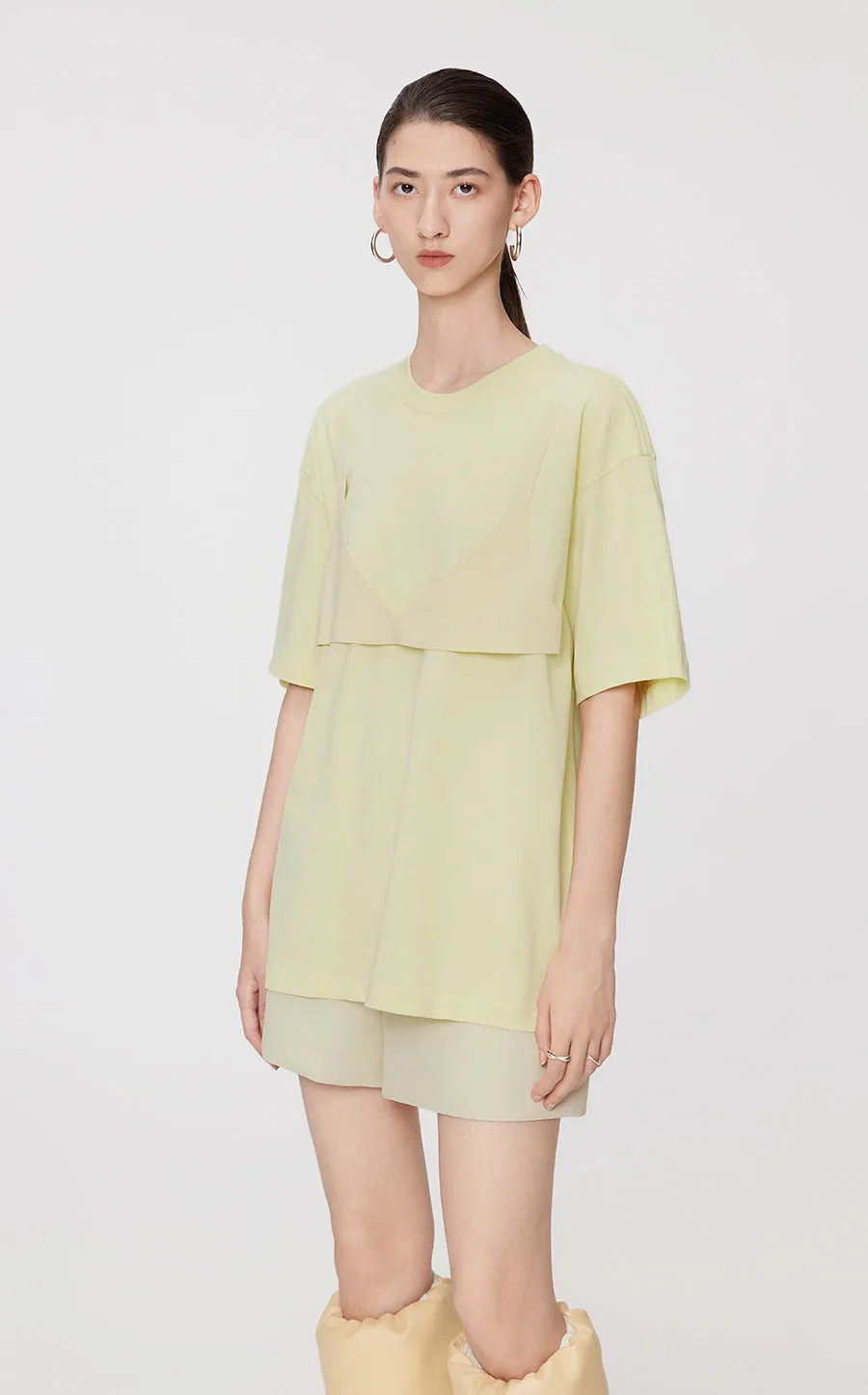 T-Shirt/JNBY Loose Fitting Short-sleeved T-Shirt