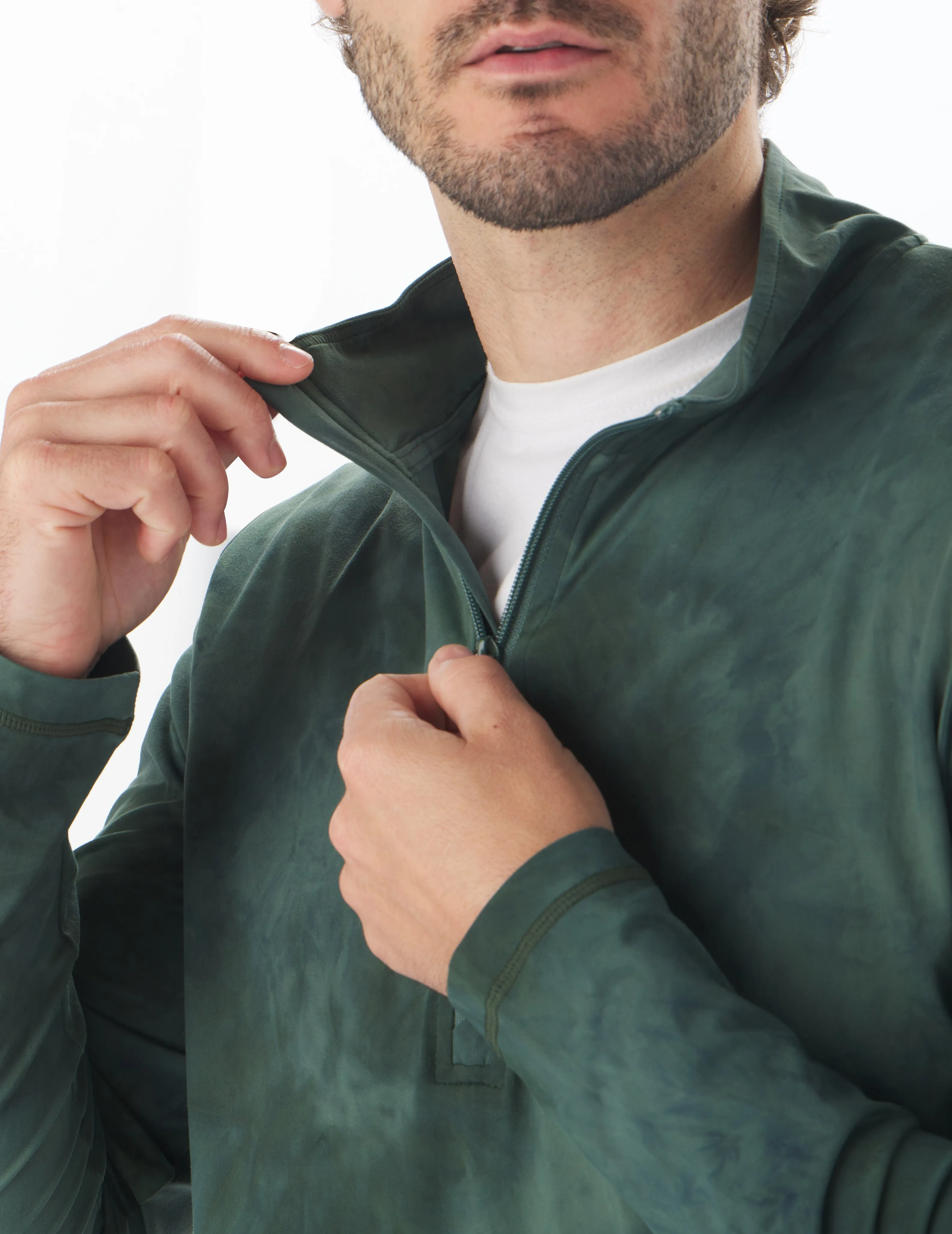 Tahoe 1/4 Zip: Forest Stone Dye