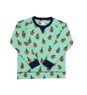TBBC: Cassidy Comfy Crewneck Olde Jolly Jack O' Lantern with Nantucket Navy