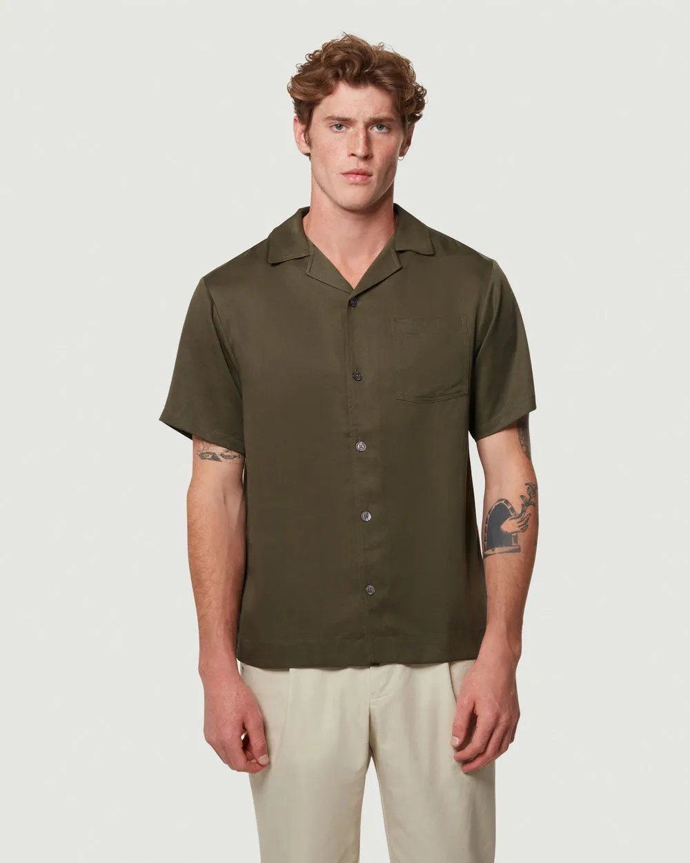 Tencel Shirt -Khaki
