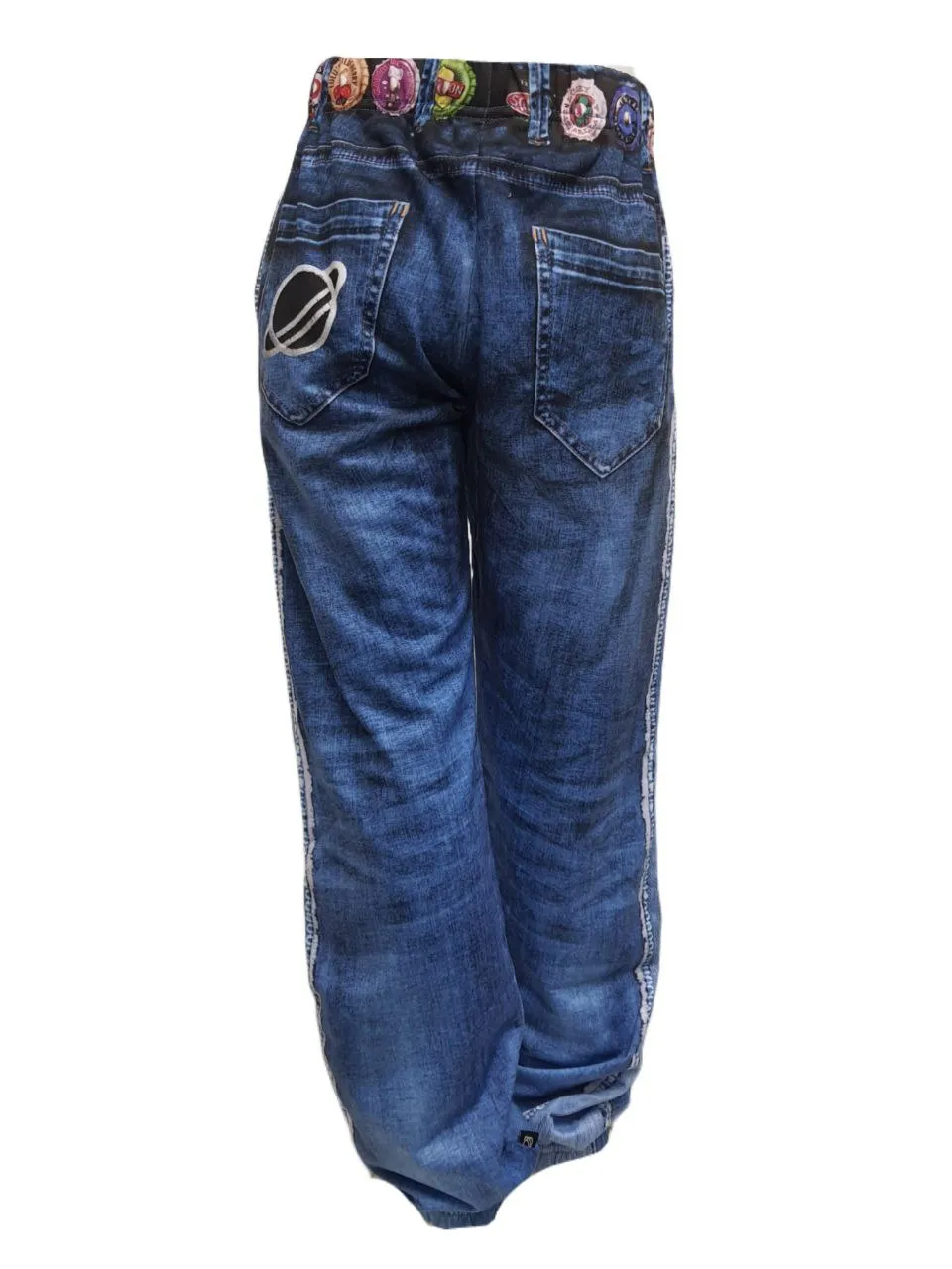 TEREZ Girl's Blue Denim Varsity Pants #391017751 11 Years NWT