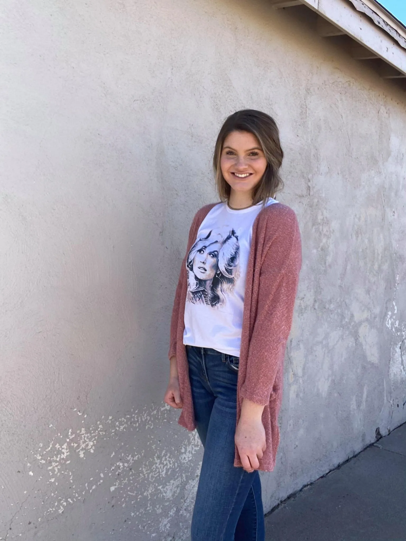 The Fuzzy Blush Cardigan with Pockets (LAST CALL)