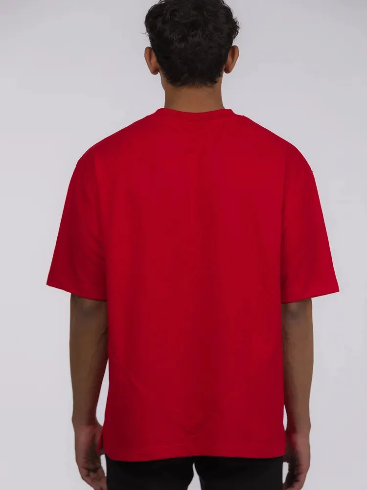 The Staple Oversized Tee - Pure Red