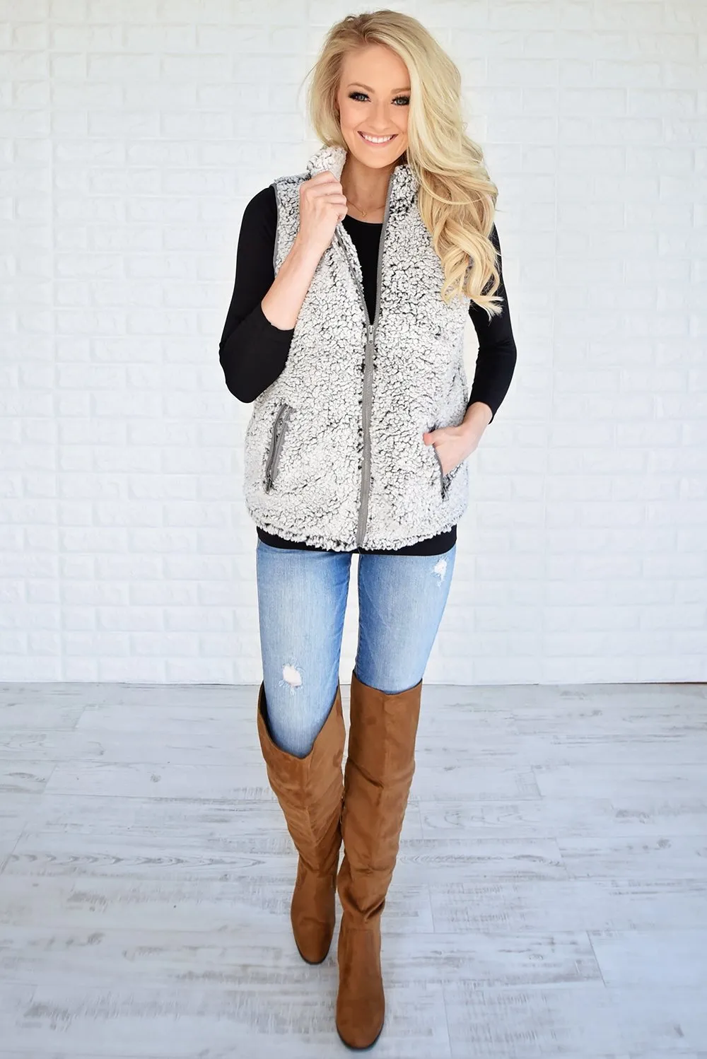 The Ultimate Sherpa Vest ~ Grey