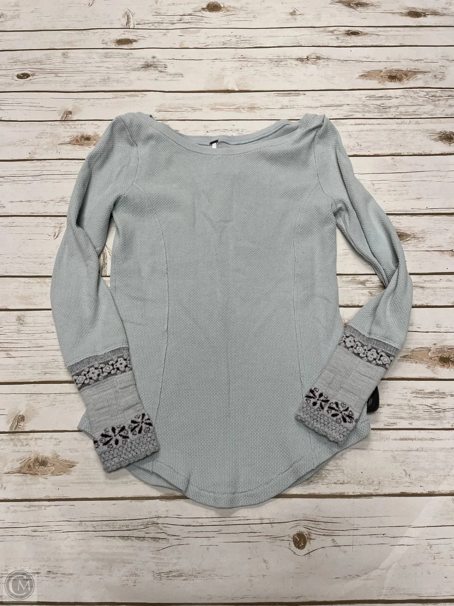 Top Long Sleeve Basic By Free People In Blue, Size: L